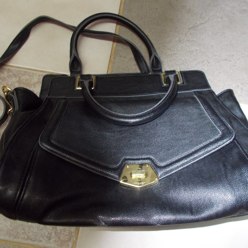 Large black Nine West bag/purse